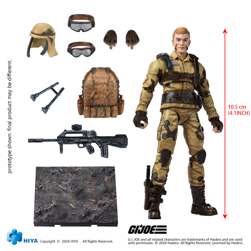 HIYA Exquisite Mini Series 1/18 Scale 4 Inch G.I.Joe Dusty Action Figure