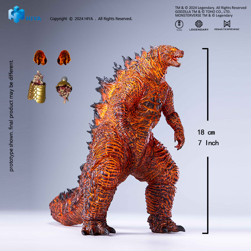 HIYA Exquisite Basic Series  None Scale 7 Inch Godzilla King of the Monsters Burning Godzilla Battle Ver. Action Figure