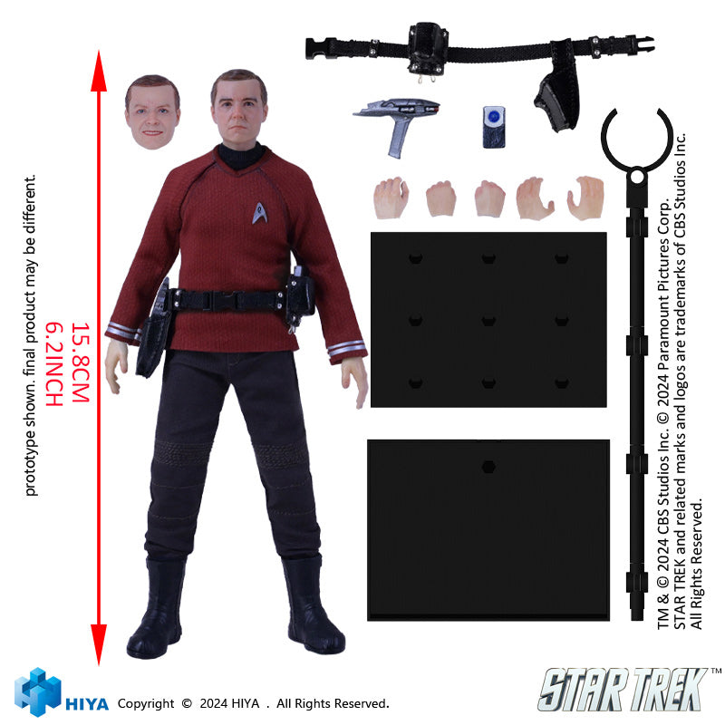 HIYA Exquisite Super Series 1/12 Scale 6 Inch STAR TREK 2009 Scotty Action Figure