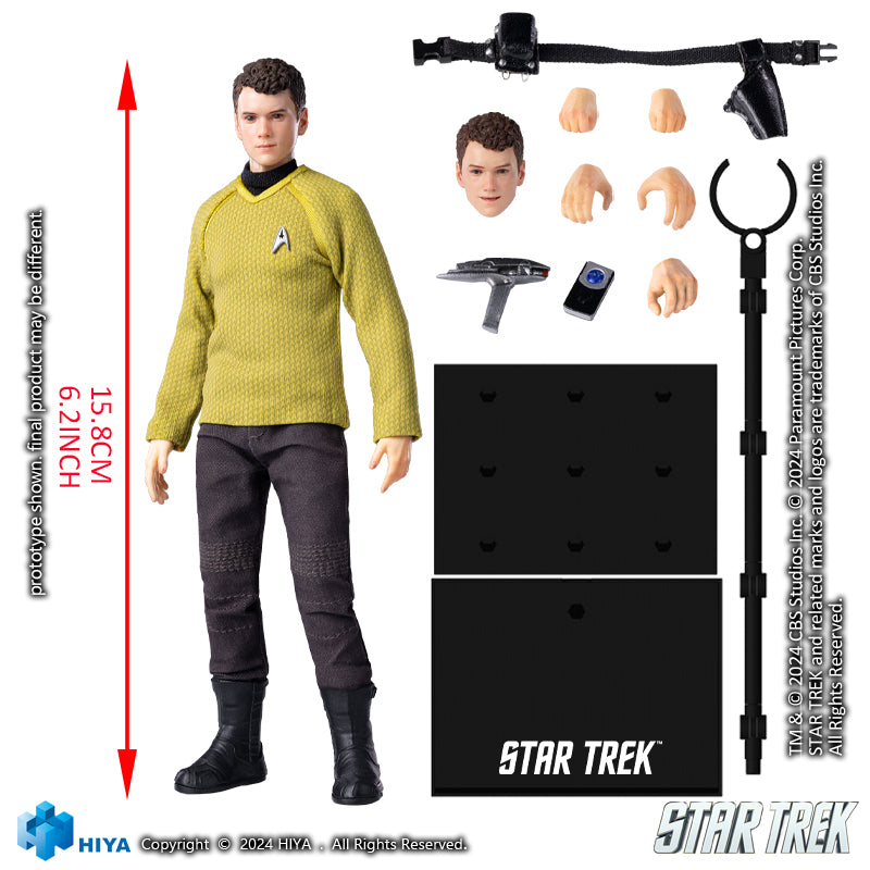 HIYA Exquisite Super Series 1/12 Scale 6 Inch STAR TREK 2009 Chekov Action Figure