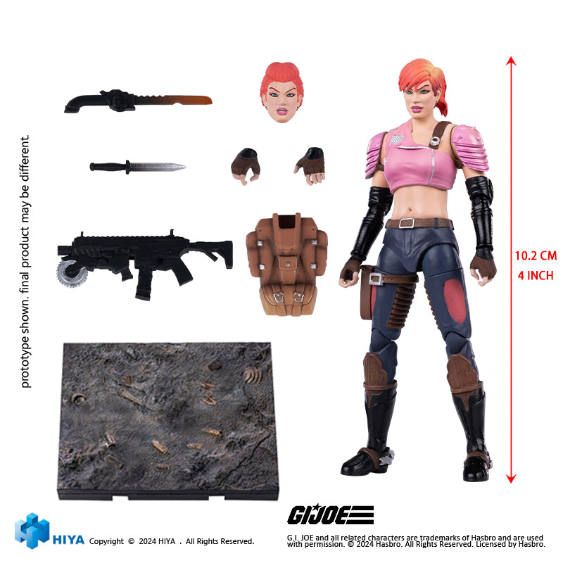 HIYA Exquisite Mini Series 1/18 Scale 4 Inch G.I.Joe Zarana Action Figure