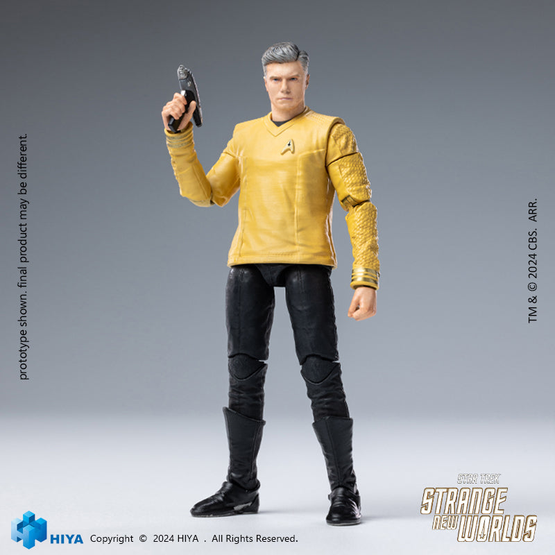 HIYA Exquisite Mini Series 1/18 Scale 4 Inch Star Trek Strange New Worlds Pike Action Figure