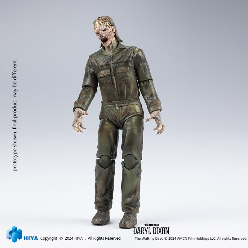 HIYA Exquisite Mini Series 1/18 Scale 4 Inch The Walking Dead  Daryl Dixon Dark Eyes Walker Action Figure