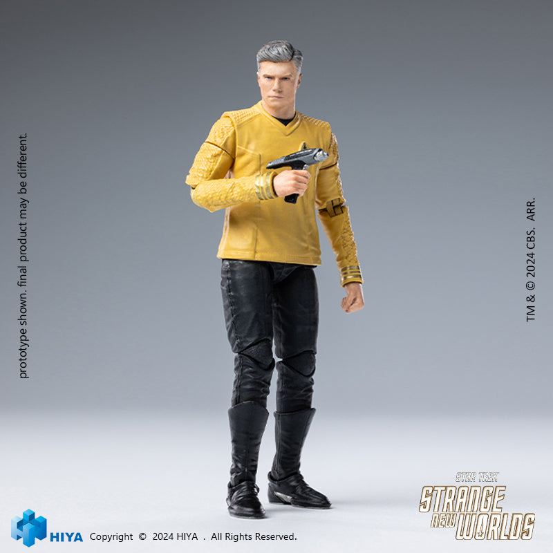 HIYA Exquisite Mini Series 1/18 Scale 4 Inch Star Trek Strange New Worlds Pike Action Figure