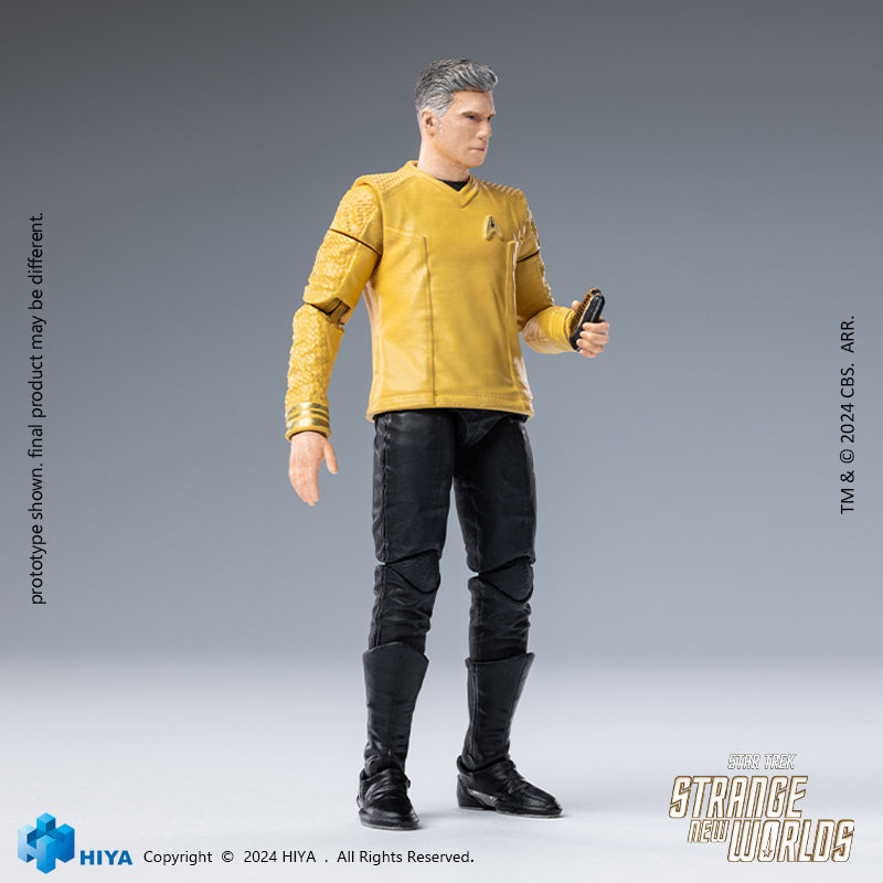 HIYA Exquisite Mini Series 1/18 Scale 4 Inch Star Trek Strange New Worlds Pike Action Figure