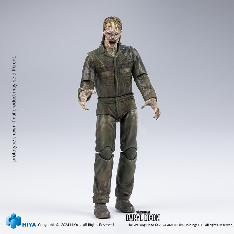 HIYA Exquisite Mini Series 1/18 Scale 4 Inch The Walking Dead  Daryl Dixon Dark Eyes Walker Action Figure