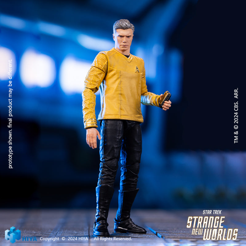 HIYA Exquisite Mini Series 1/18 Scale 4 Inch Star Trek Strange New Worlds Pike Action Figure