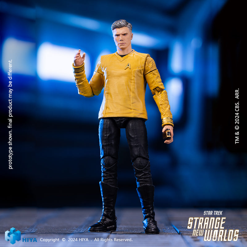 HIYA Exquisite Mini Series 1/18 Scale 4 Inch Star Trek Strange New Worlds Pike Action Figure