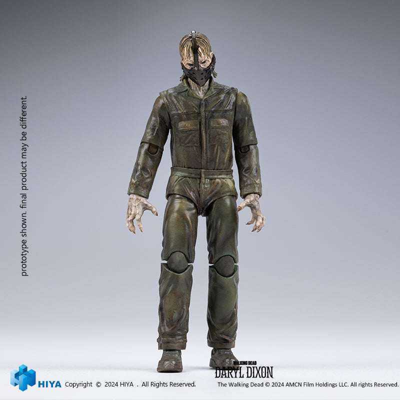 HIYA Exquisite Mini Series 1/18 Scale 4 Inch The Walking Dead  Daryl Dixon Dark Eyes Walker Action Figure