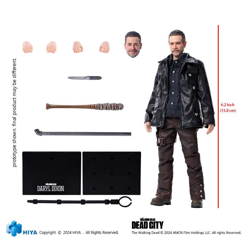 HIYA Exquisite Super 1/12 Scale 6 Inch The Walking Dead  Dead City Negan Action Figure