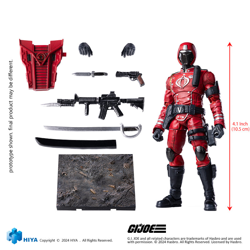 HIYA Exquisite Mini Series 1/18 Scale 4 Inch G.I.Joe Crimson Guard Action Figure