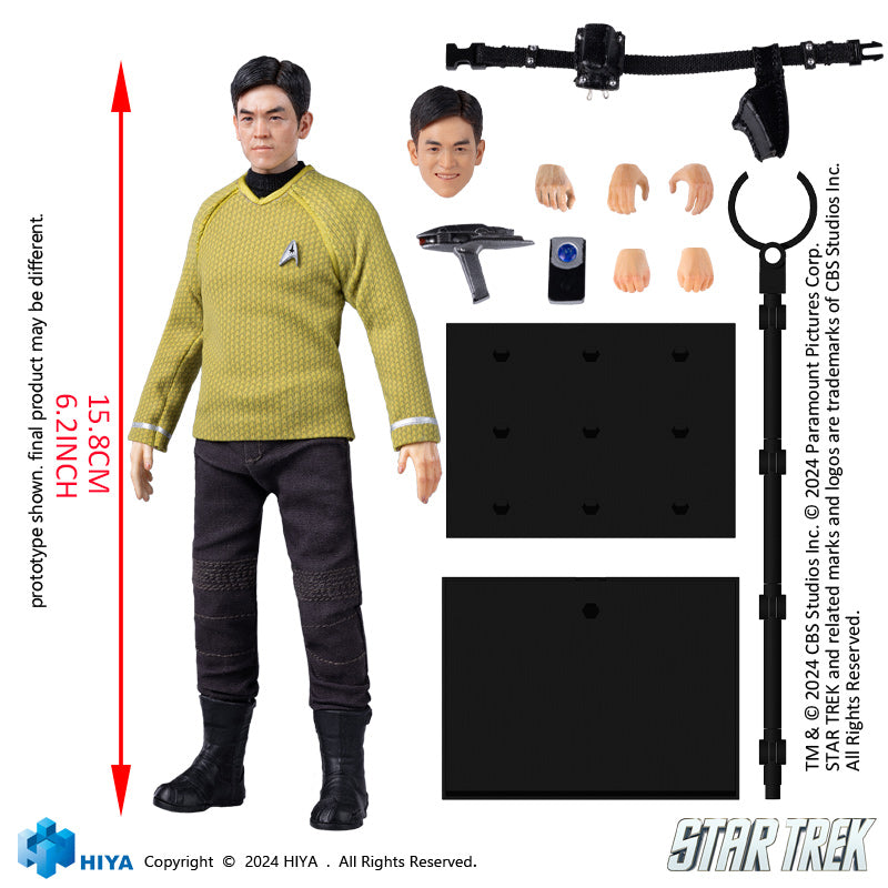 HIYA Exquisite Super Series 1/12 Scale 6 Inch STAR TREK 2009 Sulu Action Figure